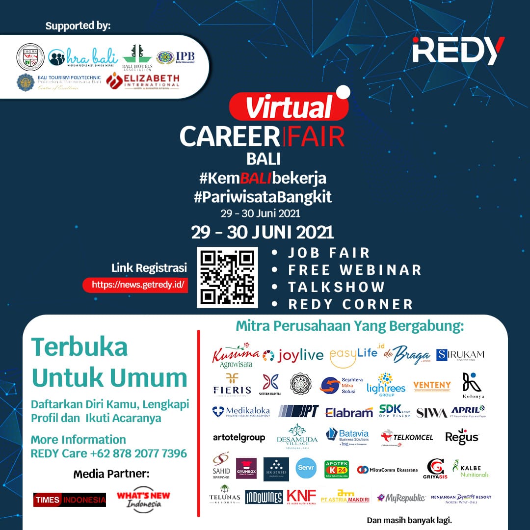 VIRTUAL CAREER FAIR BALI 29-30 JUNI 2021