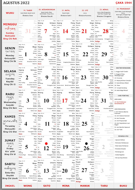 Kalender Bali 2022 Lengkap Bisa Download PDF