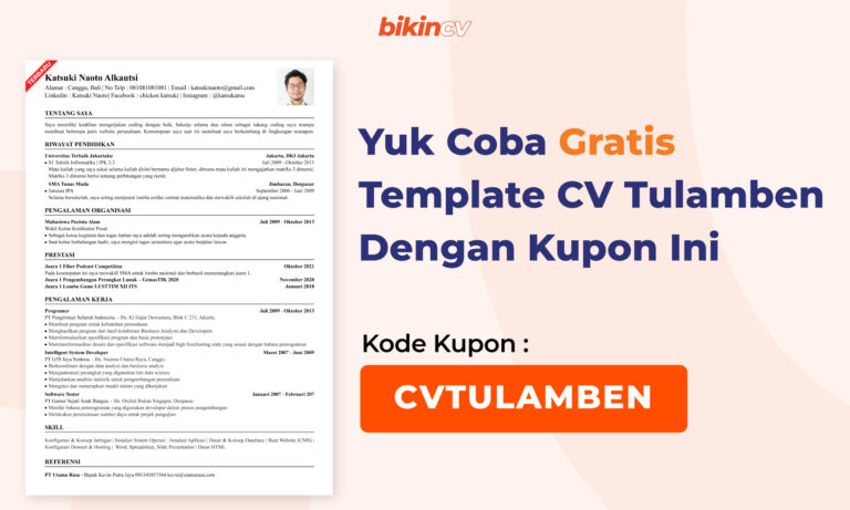 Cara Bikin CV Online Gratis di BikinCV