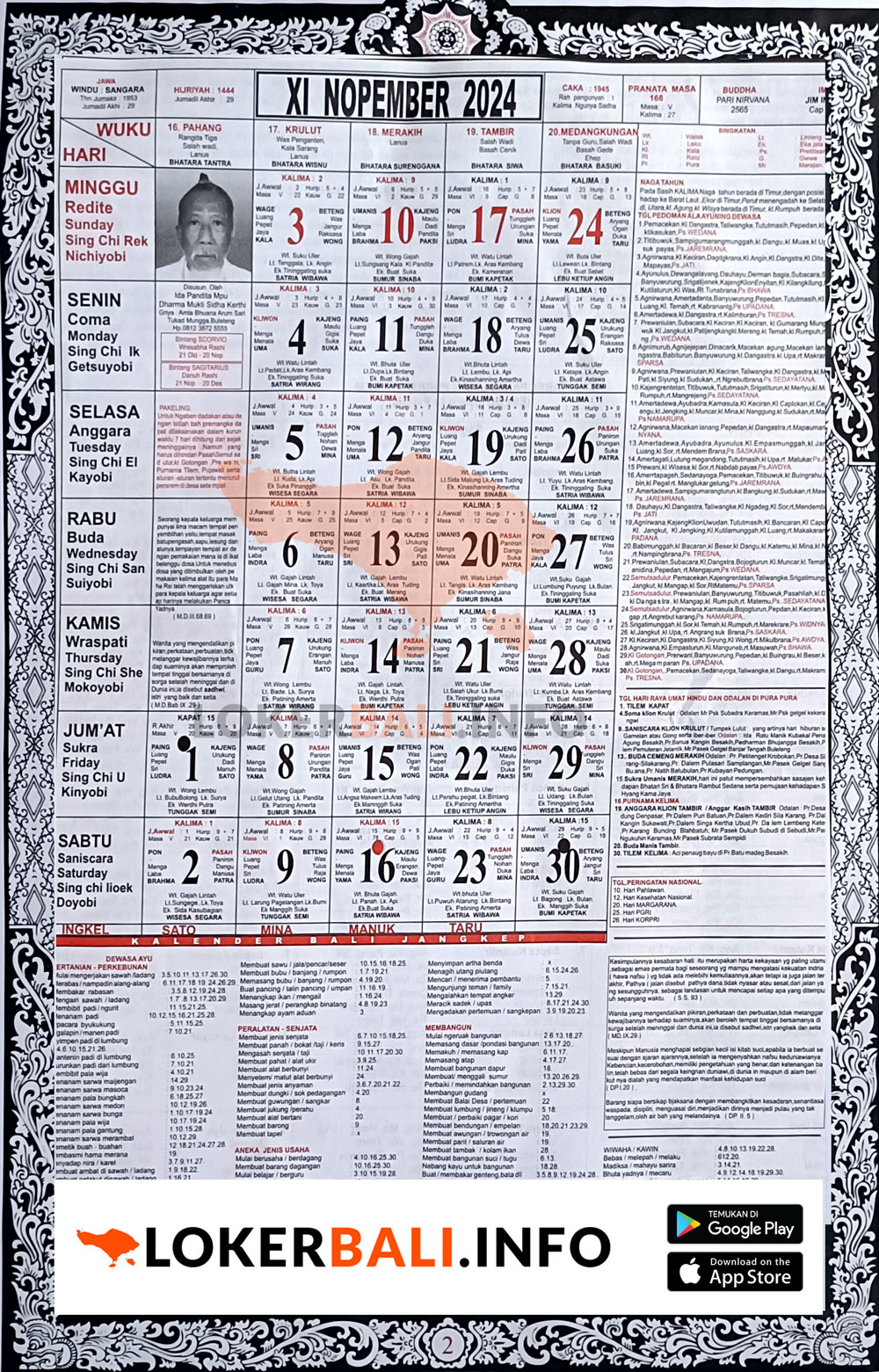 Kalender Bali November 2024