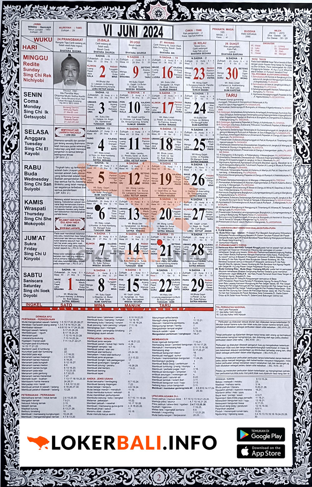 Kalender Juni 2024