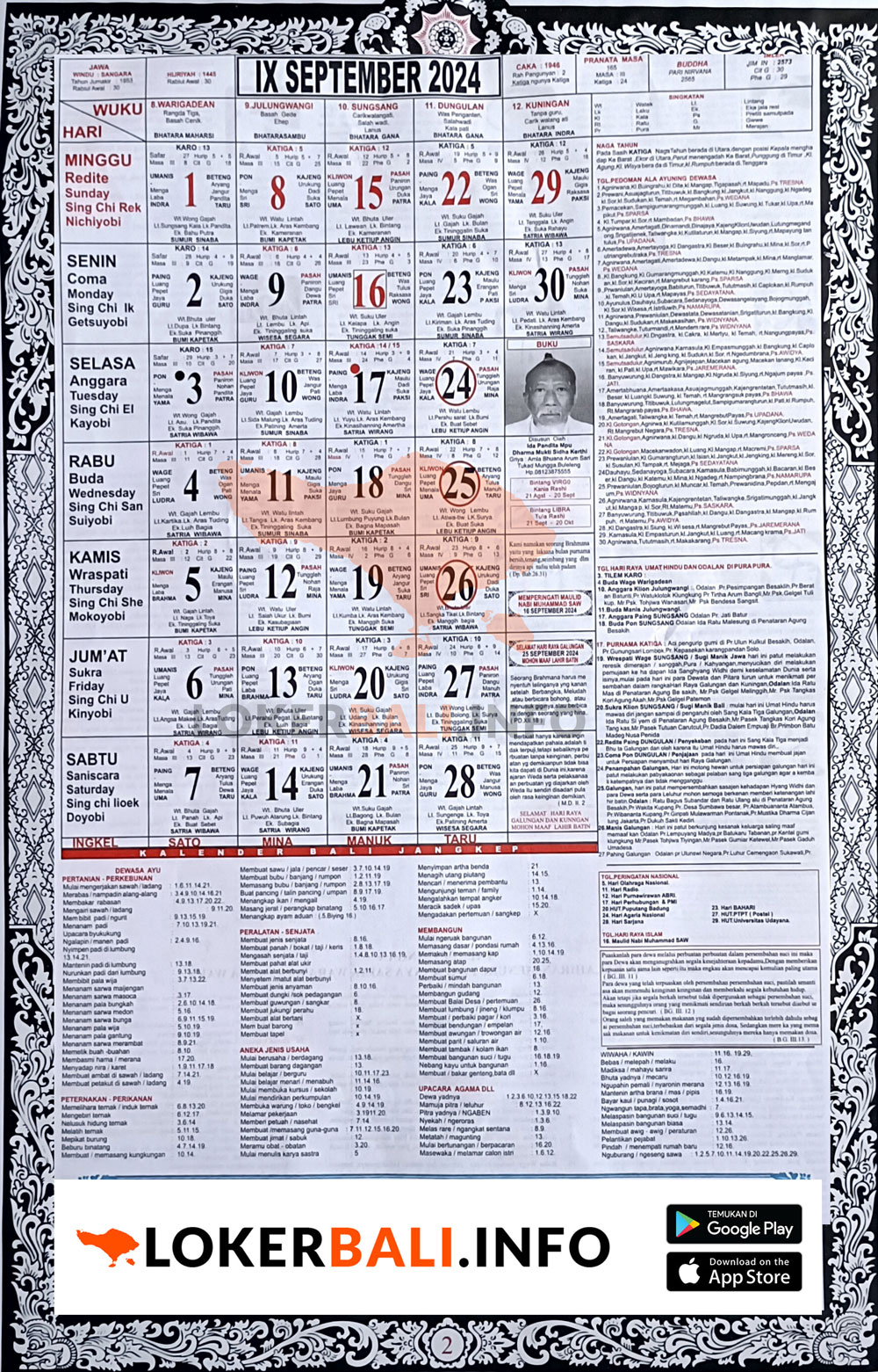 Kalender Bali September 2023