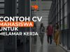 Contoh CV Mahasiswa untuk Melamar Kerja