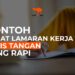 Contoh Surat Lamaran Kerja Tulis Tangan Rapi